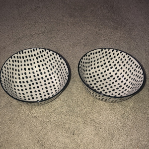 Ooh La La by BIA Mini Dining Or Dip Bowls Bowl‎ Set (2) Black White